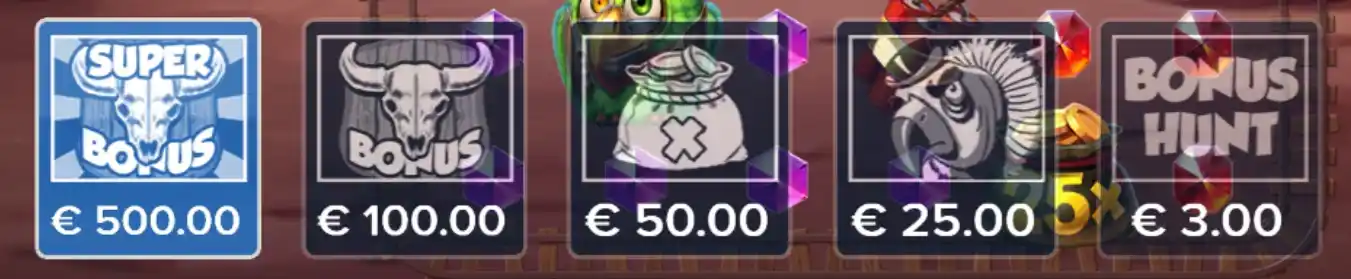 5 Opciones de Compra de Bonificación en el juego Pirots 3 slot