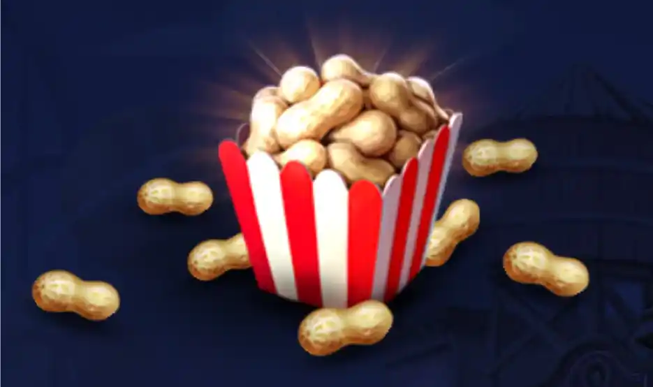 Símbolo de cacahuete que llena celdas vacías de la cuadrícula, ayudando al pájaro a alcanzar más grupos para obtener ganancias adicionales