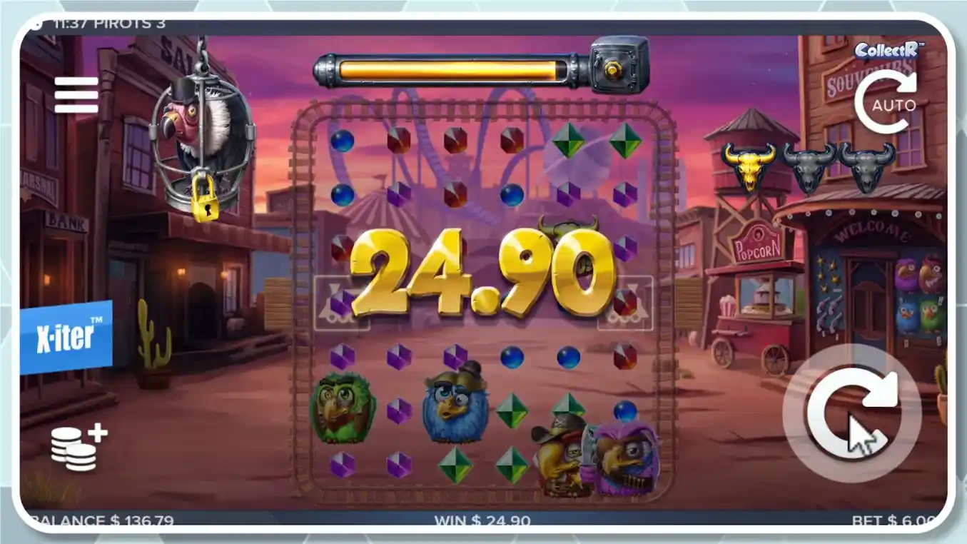 Ganancia final en Pirots 3