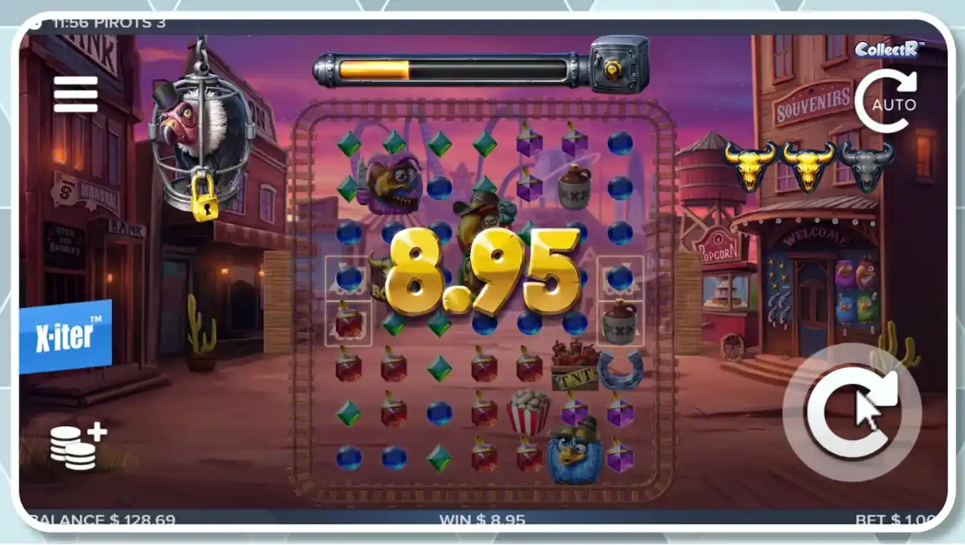 Ganancia con una Apuesta de 1 Dólar en Pirots 3